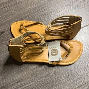 Leather hand made sandals ladies 8.5